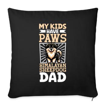 Papa berger de l’Himalaya - Housse de coussin décorative 45 x 45 cm - noir - Devant