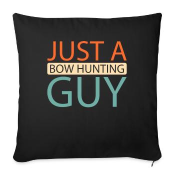 Bogenjagd Bogenjäger juste un chasseur à l’arc - Housse de coussin décorative 45 x 45 cm - noir - Devant