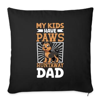 Huntaway Dad - Sofa pillowcase 17,3'' x 17,3'' (45 x 45 cm) - black - Front