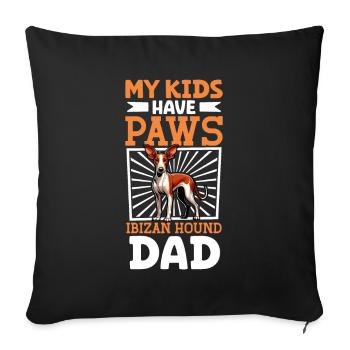 Podenco Ibicenco Papa - Housse de coussin décorative 45 x 45 cm - noir - Devant