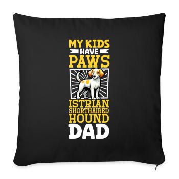 Kurzhaarige Istrianer Bracke Papa - Sofakissenbezug 45 x 45 cm - Schwarz - Vorne
