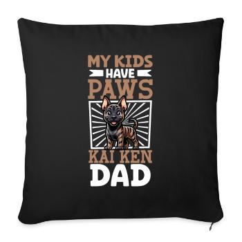 Kai Ken Papa - Sofa pillowcase 17,3'' x 17,3'' (45 x 45 cm) - black - Front