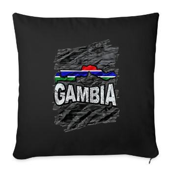 Gambie - Housse de coussin décorative 45 x 45 cm - noir - Devant