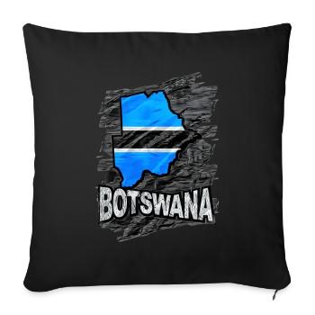 Botswana - Sofa pillowcase 17,3'' x 17,3'' (45 x 45 cm) - black - Front