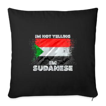 Sudan - Sofa pillowcase 17,3'' x 17,3'' (45 x 45 cm) - black - Front