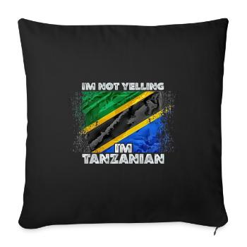 Tanzanie - Housse de coussin décorative 45 x 45 cm - noir - Devant