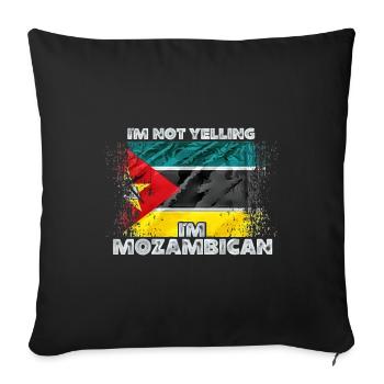 Mozambique - Sofa pillowcase 17,3'' x 17,3'' (45 x 45 cm) - black - Front