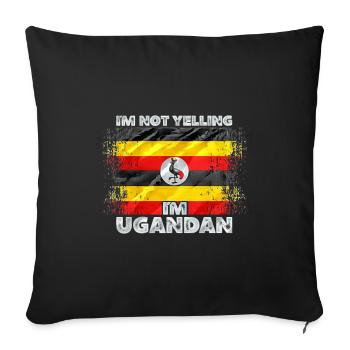 Uganda - Sofa pillowcase 17,3'' x 17,3'' (45 x 45 cm) - black - Front
