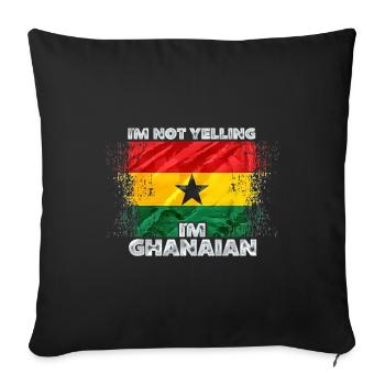 Ghana - Housse de coussin décorative 45 x 45 cm - noir - Devant