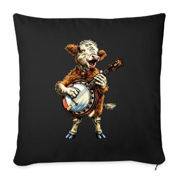 Hereford-Rinderzüchter, Bluegrass-Banjospieler - Sofakissenbezug 45 x 45 cm - Schwarz - Vorne