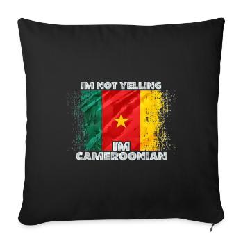 Cameroon - Sofa pillowcase 17,3'' x 17,3'' (45 x 45 cm) - black - Front