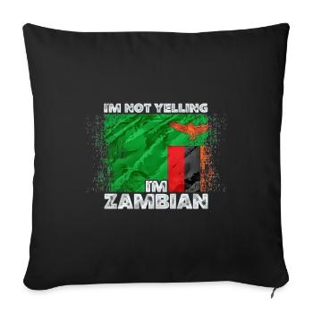 Zambia - Sofa pillowcase 17,3'' x 17,3'' (45 x 45 cm) - black - Front