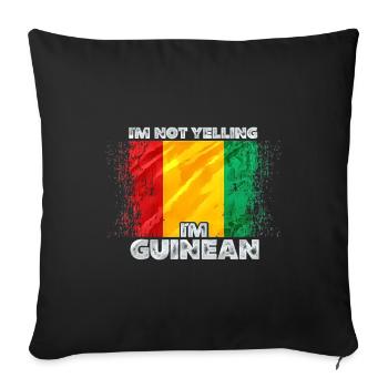 Guinea - Sofakissenbezug 45 x 45 cm - Schwarz - Vorne