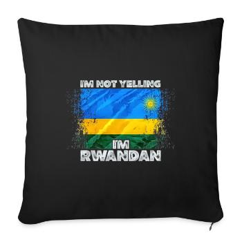 Rwanda - Housse de coussin décorative 45 x 45 cm - noir - Devant