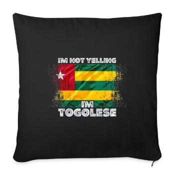 Togo - Housse de coussin décorative 45 x 45 cm - noir - Devant