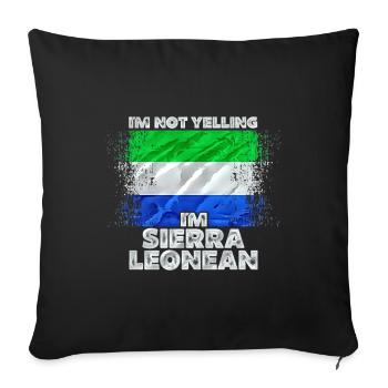 Sierra Leone - Sofa pillowcase 17,3'' x 17,3'' (45 x 45 cm) - black - Front