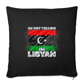 Libyen - Sofakissenbezug 45 x 45 cm - Schwarz - Vorne