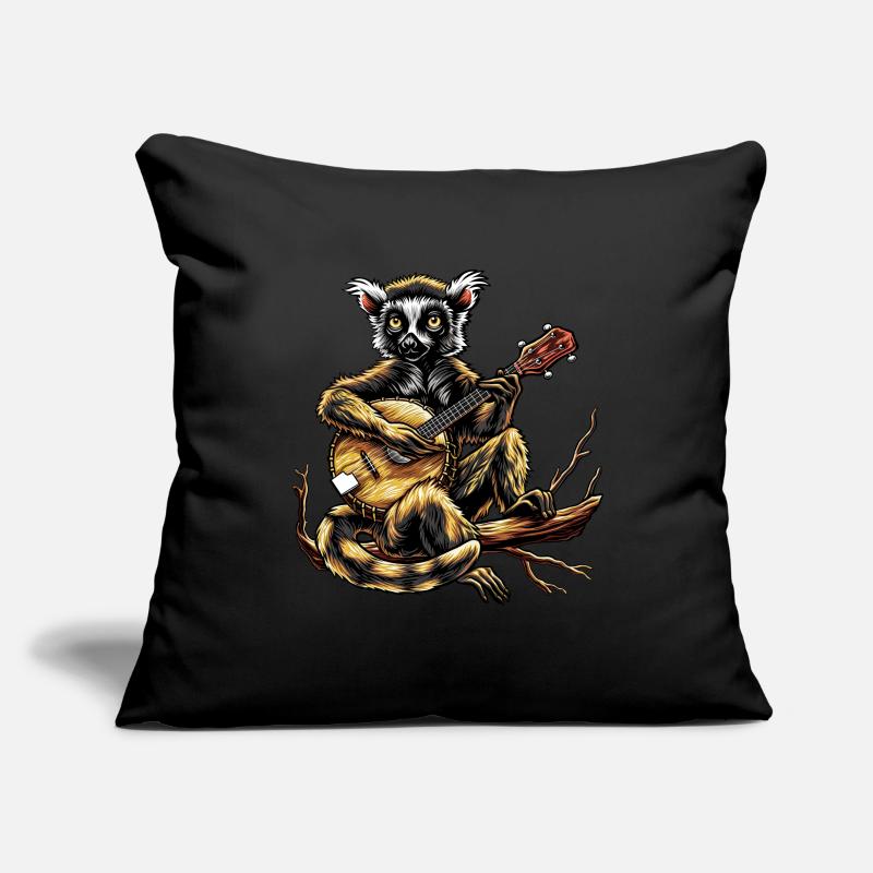 Lemur Ringtail Bluegrass Banjo Player Sofa pillowcase 17,3'' x 17,3'' (45 x 45 cm)
