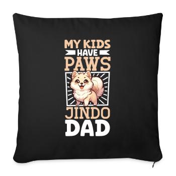 Korea Jindo Dog Dad - Sofa pillowcase 17,3'' x 17,3'' (45 x 45 cm) - black - Front