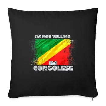 Congo - Sofa pillowcase 17,3'' x 17,3'' (45 x 45 cm) - black - Front