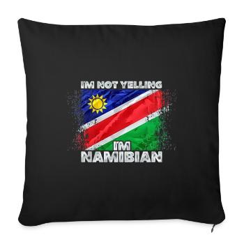 Namibia - Sofa pillowcase 17,3'' x 17,3'' (45 x 45 cm) - black - Front