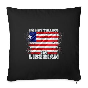 Liberia - Sofa pillowcase 17,3'' x 17,3'' (45 x 45 cm) - black - Front