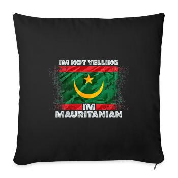 Mauritania - Sofa pillowcase 17,3'' x 17,3'' (45 x 45 cm) - black - Front