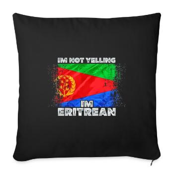 Eritrea - Sofa pillowcase 17,3'' x 17,3'' (45 x 45 cm) - black - Front