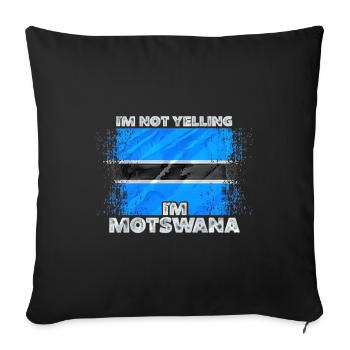 Botswana - Sofa pillowcase 17,3'' x 17,3'' (45 x 45 cm) - black - Front
