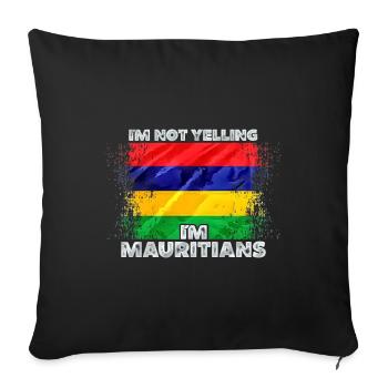 Mauritius - Sofa pillowcase 17,3'' x 17,3'' (45 x 45 cm) - black - Front