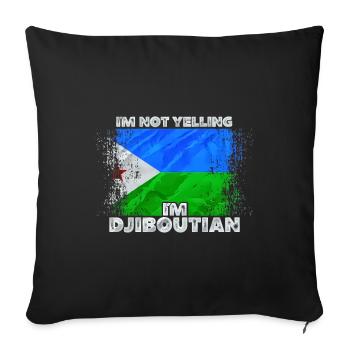 Djibouti - Sofa pillowcase 17,3'' x 17,3'' (45 x 45 cm) - black - Front