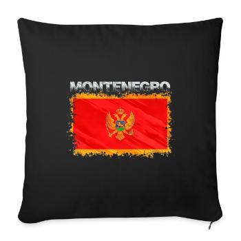 Montenegro - Sofa pillowcase 17,3'' x 17,3'' (45 x 45 cm) - black - Front