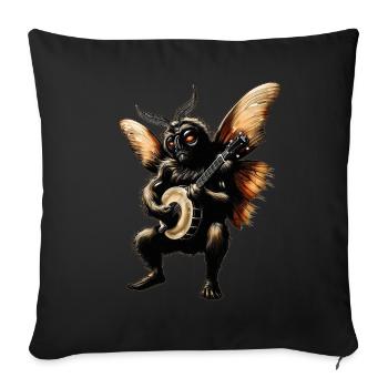 Mothman Kryptozoologie Kryptide Bluegrass Banjo Sp - Sofakissenbezug 45 x 45 cm - Schwarz - Vorne