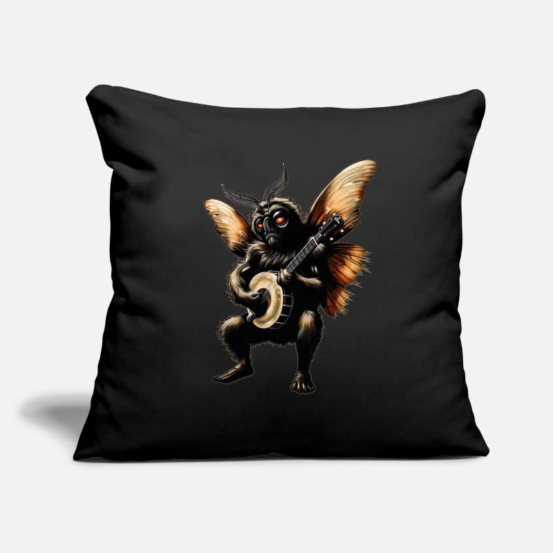 Mothman Cryptozoology Cryptid Bluegrass Banjo Sp Housse de coussin décorative 45 x 45 cm