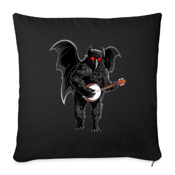 Mothman Kryptozoologie Kryptide Bluegrass Banjo Sp - Sofakissenbezug 45 x 45 cm - Schwarz - Vorne