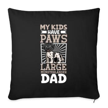 Grand papa de Münsterland - Housse de coussin décorative 45 x 45 cm - noir - Devant