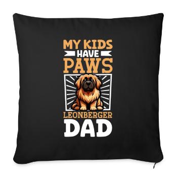 Leonberger Papa - Sofa pillowcase 17,3'' x 17,3'' (45 x 45 cm) - black - Front