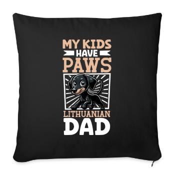 Litauische Bracke Papa - Sofakissenbezug 45 x 45 cm - Schwarz - Vorne
