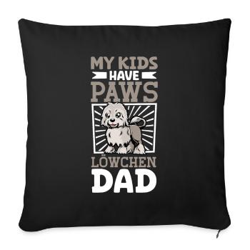 Lion Dad - Sofa pillowcase 17,3'' x 17,3'' (45 x 45 cm) - black - Front