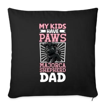 Ca de bestiar Papa - Sofakissenbezug 45 x 45 cm - Schwarz - Vorne
