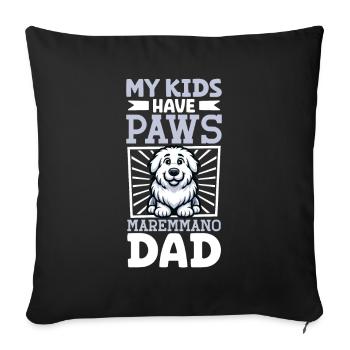 Maremma-Abruzzo Shepherd Dad - Sofa pillowcase 17,3'' x 17,3'' (45 x 45 cm) - black - Front