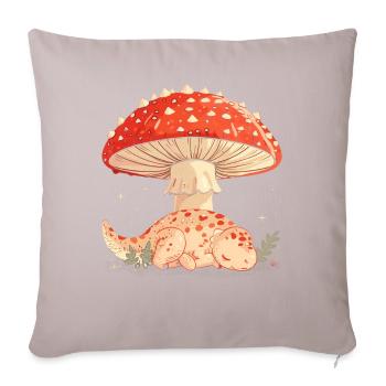 Cottagecore Aesthetic Sleeping Baby Dinosaur - Sofa pillowcase 17,3'' x 17,3'' (45 x 45 cm) - light taupe - Front