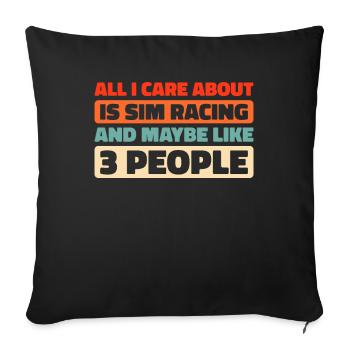 Sim Racing - Sofakissenbezug 45 x 45 cm - Schwarz - Vorne