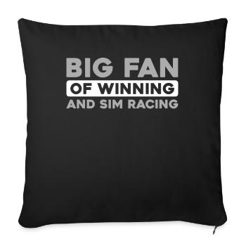 Sim Racing - Sofakissenbezug 45 x 45 cm - Schwarz - Vorne