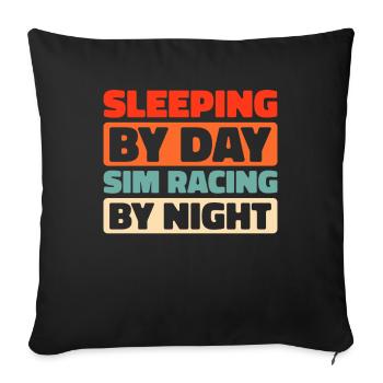 Sim Racing - Sofa pillowcase 17,3'' x 17,3'' (45 x 45 cm) - black - Front