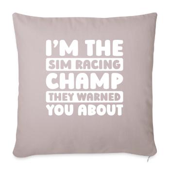 Sim Racing - Sofa pillowcase 17,3'' x 17,3'' (45 x 45 cm) - light taupe - Front