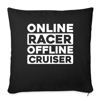 Sim Racing - Sofa pillowcase 17,3'' x 17,3'' (45 x 45 cm) - black - Front