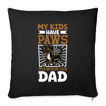 Cur de montagne Papa - Housse de coussin décorative 45 x 45 cm - noir - Devant