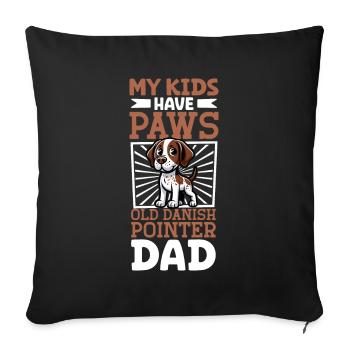 Old Danish Pointing Dog Papa - Sofa pillowcase 17,3'' x 17,3'' (45 x 45 cm) - black - Front