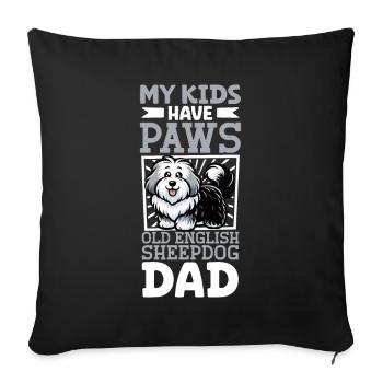 Bobtail Dad - Sofa pillowcase 17,3'' x 17,3'' (45 x 45 cm) - black - Front